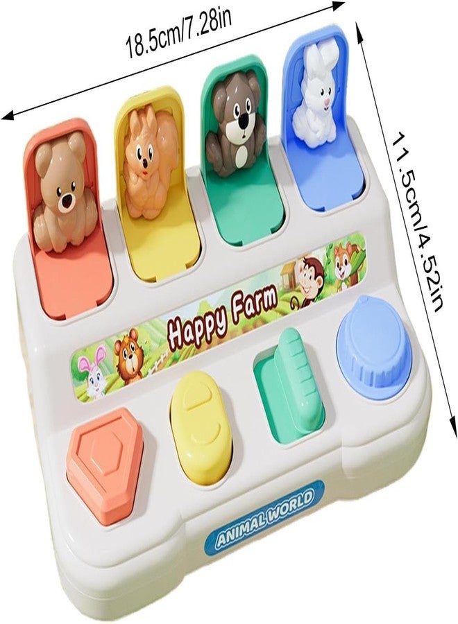 BeFunky Baby Pop Up Toy- Colorful Cause and Effect Toys for Babies 9 Months Montessori Toy Toddler Infant Toys Sensory Interactive for Early Learning Development (Farm Animals) - Image 2